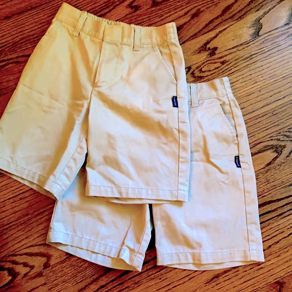 Two pairs boys Parker school uniform shorts